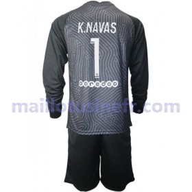 Maillot de Foot Paris Saint-Germain Keylor Navas 1 Extérieur Gardien 2020-21 Manches Longues - Enfant